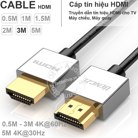 Cáp HDMI 2.0 4K siêu mỏng UENCZE 0.5M 1M 1.5M 2M 3M 5M - Ultra thin HDMI cable V2.0 support 4K