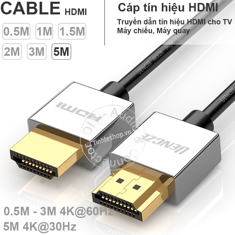 Cáp HDMI 2.0 4K siêu mỏng UENCZE 0.5M 1M 1.5M 2M 3M 5M - Ultra thin HDMI cable V2.0 support 4K