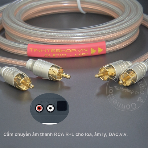 Dây AV ngắn cắm cho DAC AMP DIY 10Cm đến 70Cm - Short RCA audio cable