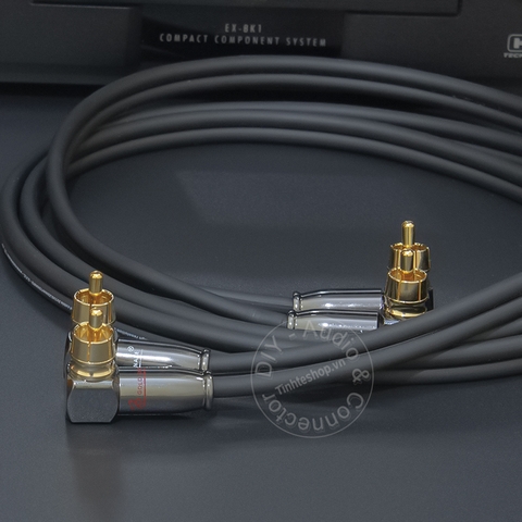 Dây AV 2 đầu bẻ góc DIY dài 0.2 đến 3 mét - Cáp AV 2 đầu bông sen