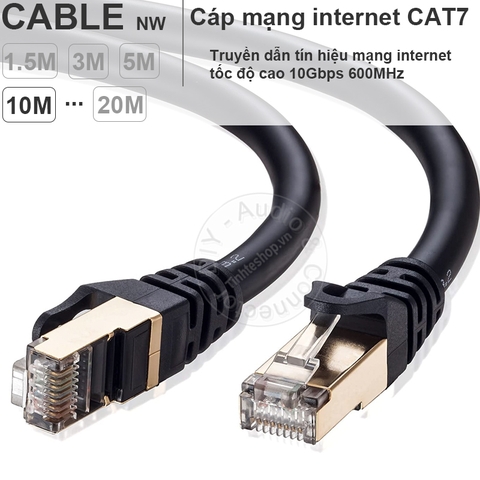 Dây mạng Cat7 10Gbps SSTP 600MHz King-Master 1.5M đến 20M - Cat7 ethernet cable