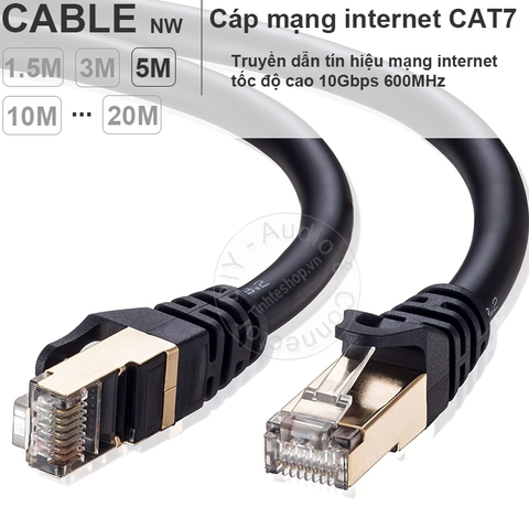 Dây mạng Cat7 10Gbps SSTP 600MHz King-Master 1.5M đến 20M - Cat7 ethernet cable