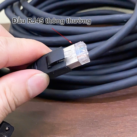 Dây mạng bắt ốc mềm dẻo cho camera thiết bị công nghiệp HIRAKAWA 5 mét - Network cables with ultra-flexible locking mechanisms are suitable for industrial environments such as conveyor belts and chain troughs.