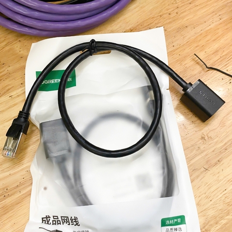 Dây mạng kéo dài 1 đầu đực 1 đầu cái - Cat 6 RJ45 LAN Extension Cable Network Patch Cord Male to Female Connector for Router Modem Smart TV Computer PC Laptop