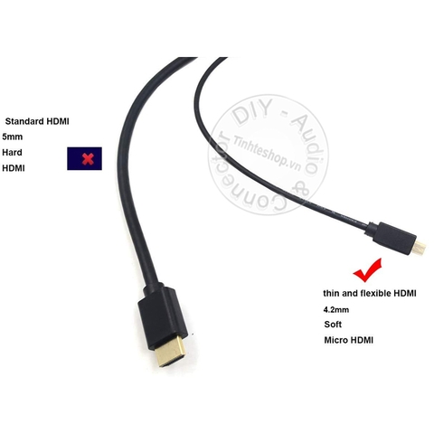 Cáp Micro HD sang HD 0.25 mét đến 5 mét 4K - HDMI to Micro HDMI 4K60Hz cable