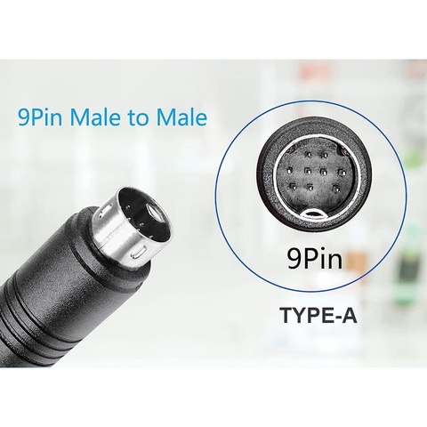 S-Video Mini-DIN 9-Pin Male to Male Audio Cable for TV Receiver Monitor Projector Audio and Video Receiver