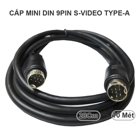 S-Video Mini-DIN 9-Pin Male to Male Audio Cable for TV Receiver Monitor Projector Audio and Video Receiver
