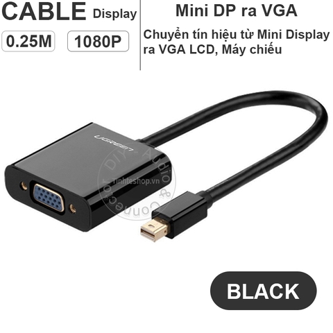 Mini displayport Thunderbolt 2 ra VGA full HD1080P Ugreen MD113 10459 - Mini DP to VGA adapter 1080P