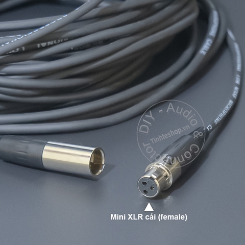 Cáp mini XLR đực sang cái cho Camera Microphone Tai nghe DAC - DIY mini XLR 3pin audio cable