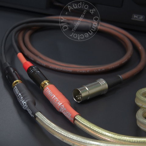 Dây MIDI 5 pin ra 2 hoa sen DIY 0.5M đến 5M - MIDI DIN 5pin male to 2 RCA female cable