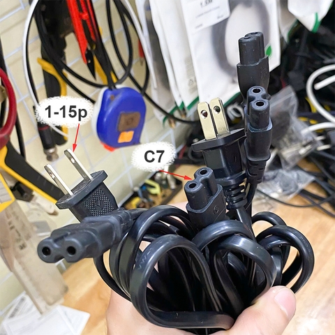 Dây nguồn số 8 dài 1.8 mét cho Smart TV Đài Catset Nồi cơm mini - 1-15P to C7 power cord