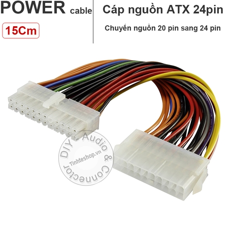 Cáp nguồn 20 pin sang 24 pin ATX 15Cm - 20pin PSU to 24pin mainboard