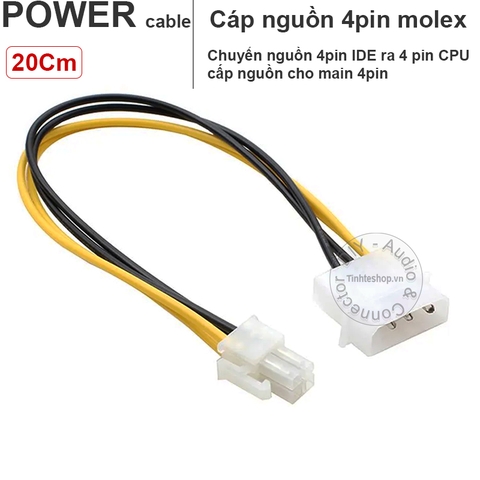 Cáp nguồn 4pin IDE sang 4pin CPU - Molex IDE 4 pin to 4 pin CPU cable