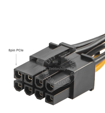 Cáp nguồn 6pin sang 8pin PCIe 20Cm - 6pin female to 8pin male cable