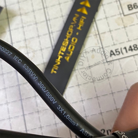 Dây cáp nguồn C19 DIY cắm cho UPS DPU phích cong EU 16A-250V 3x1mm 2500W