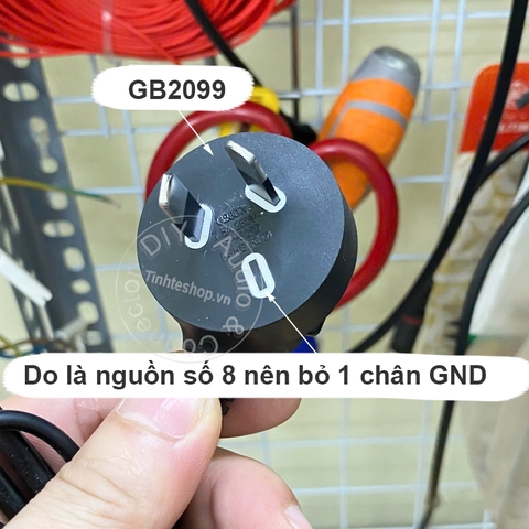 Cáp nguồn C7 phích chuẩn China GB2099 1.6 mét