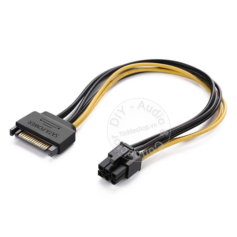 Cáp chuyển nguồn SATA ra 6 pin PCIe - Power cable SATA to 6pin VGA card 20Cm