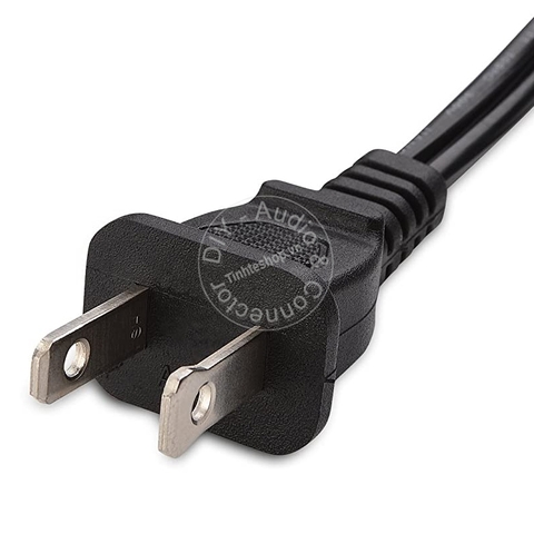 Dây nguồn số 8 1 bên tròn 1 bên vuông kiểu Mỹ cho Loa CD Bose 1.8 mét - 1-15P to C7 power cable