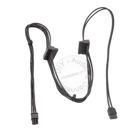 Cáp nguồn 6pin mini sang 2 SATA + 1 mini SATA 75Cm dùng cho PC Dell đồng bộ 3653 3650 3655 3252 3070 3670 3967 3977 3980