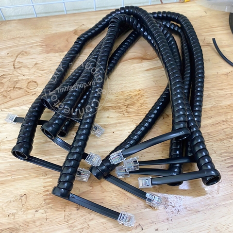 Dây RJ12 6P6C xoắn lò xo 2 đến 10 mét - RJ12 twisted cable