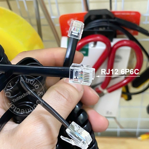 Dây RJ12 6P6C xoắn lò xo 2 đến 10 mét - RJ12 twisted cable