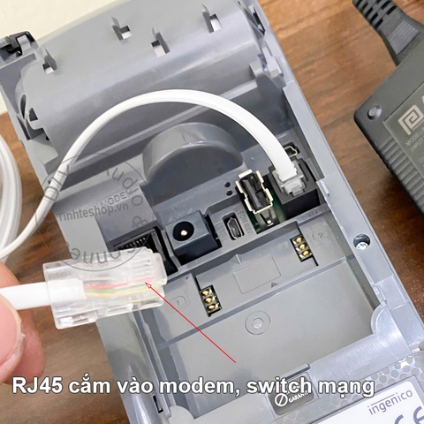Dây mạng RJ45 sang RJ9 cho máy quẹt thẻ PoS Desk 3200