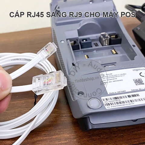 Dây mạng RJ45 sang RJ9 cho máy quẹt thẻ PoS Desk 3200