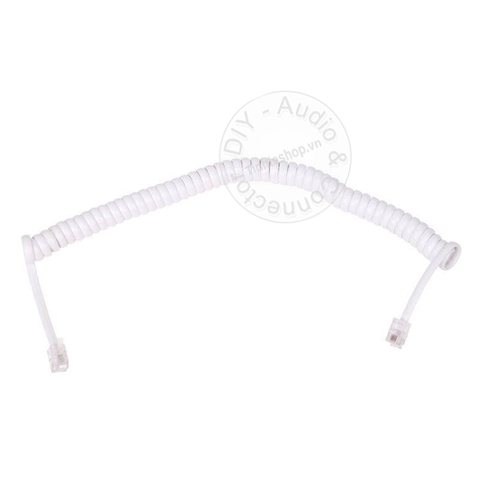 Dây tai nghe điện thoại cố định màu trắng 1 đến 5 mét - Telephone cable
