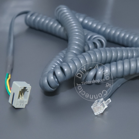 Cáp RJ9 nối dài 1 đến 5 mét - DIY 4 pin RJ9 male to female phone cable