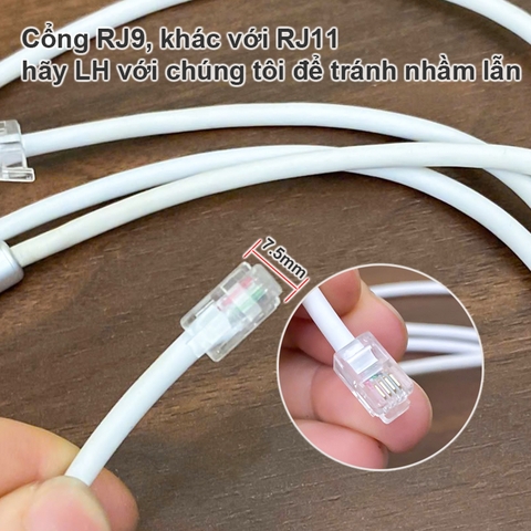 Jack tai nghe cho điện thoại để bàn IP phone YEALINK SIP-T48U - RJ9 to 3.5mm