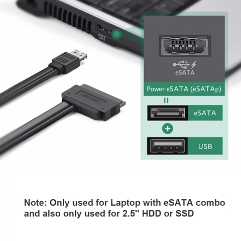 eSATA sang SATA cho HDD 2.5 50Cm - SATA to eSATA cable support HDD 2.5 inches