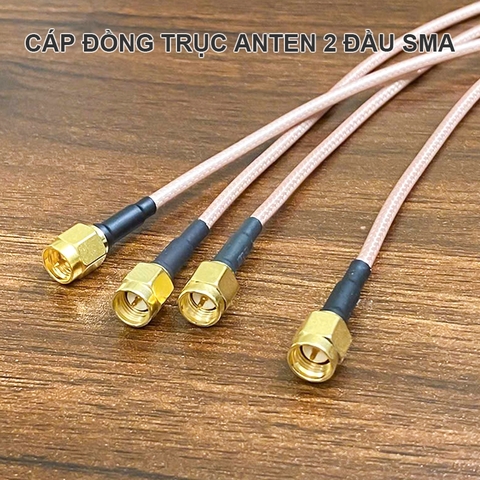 Dây anten 2 đầu SMA bấm sẵn 10Cm đến 10 mét - 50 Ohm SMA male to SMA male coaxial signal cable