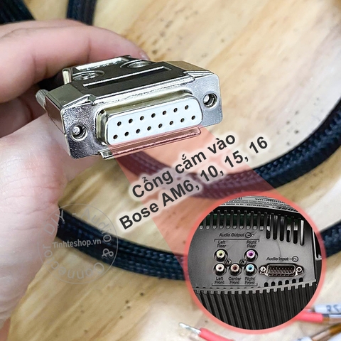 Dây cắm âm ly 5.1 vào Sub bose AM6 AM10 AM15 AM16 - Bose 5.1 channel subwoofer connection cable for Bose Acoustimass 15 Series II & 16 systems.