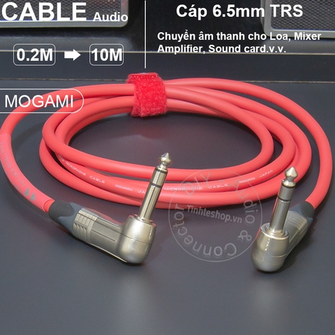 Dây 6 ly balanced 2 đầu chữ L cắm cho Loa kiểm âm Sound card Mixer - MOGAMI 2549 DIY 6.35mm balanced audio cable