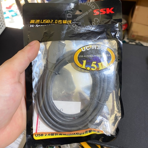 Cáp USB kéo dài 1.5 mét SSK UC-H362 - USB 2.0 AM to AF cable