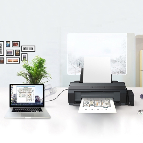 Cáp USB 2.0 AM-BM 1 mét cho Sound card DAC Máy in KVM Scan Unitek Y-C430FSL