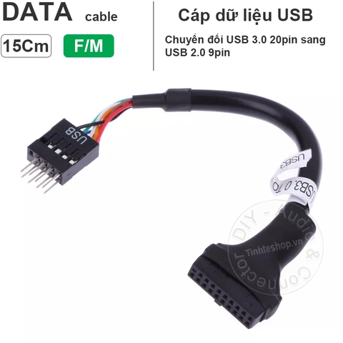 Cáp chuyển USB 2.0 sang 3.0 15Cm - USB 2.0 9pin to USB 3.0 20pin