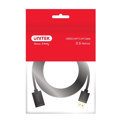 Cáp USB 3.0 AM-AF đầu đực đầu cái 1.5 mét Unitek Y-C458GBK