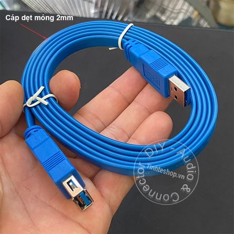 Dây USB 3.0 đực cái 1.5 mét Unitek Y-C414 - Slim flat USB 3.0 AM-AF cable