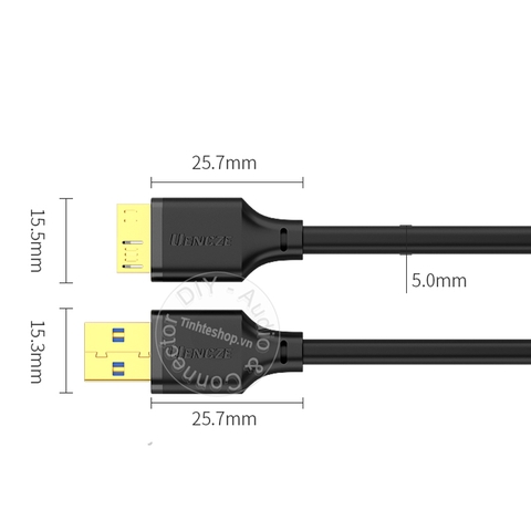 Cáp USB 3.0 cho ổ cứng di động 0.25 mét đến 2 mét - USB 3.0 AM to micro BM cable