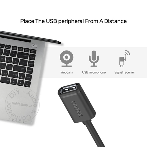 Cáp USB đực cái 1.5M đến 5M Unitek nối dài USB Chuột bàn phím USB flash - USB 2.0 AM-AF cable