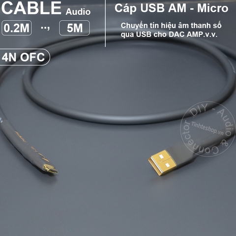 Dây USB DAC type C sang type B 0.2 đến 8 mét - USB CM to BM OTG cable