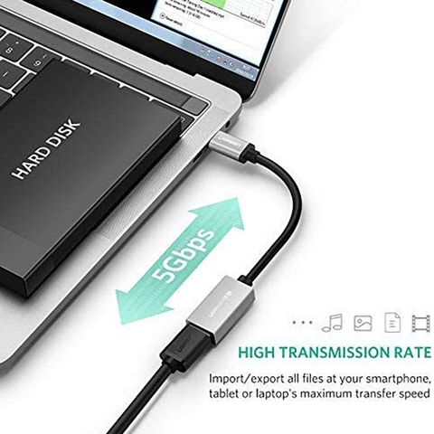 USB-C OTG Ugreen US203 30645 - USB type-C 3.1 OTG adapter 20Cm alumium case