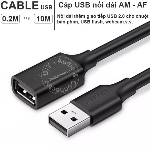 Cáp USB 3.0 AM-AF - Dây USB 3.0 nối dài đầu đực đầu cái Ugreen US129 0.5M đến 3M