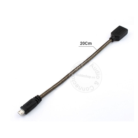 Cáp OTG Micro USB 20Cm Unitek Y-C438 cắm Chuột bàn phím USB flash cho Smartphone Tab- Micro USB to USB 2.0 AF OTG