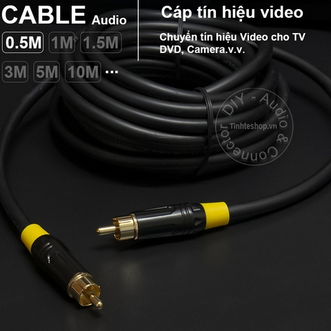 Cáp video cho DVD TV Camera.v.v. - RCA video cable DIY 0.5M..,20M