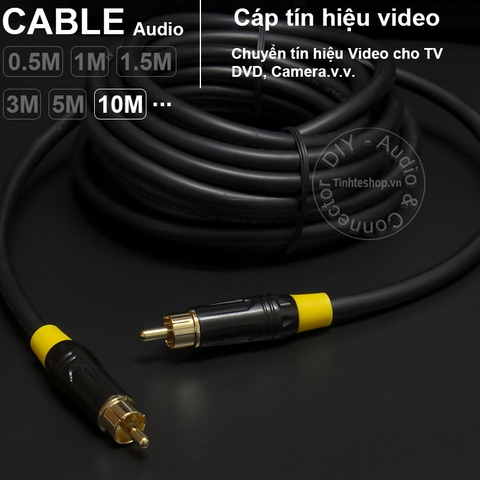 Cáp video cho DVD TV Camera.v.v. - RCA video cable DIY 0.5M..,20M