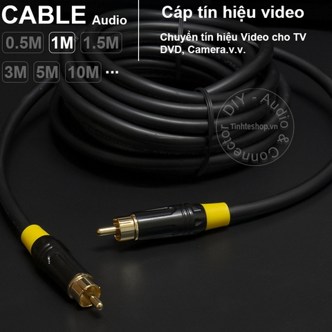 Cáp video cho DVD TV Camera.v.v. - RCA video cable DIY 0.5M..,20M