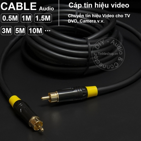 Cáp video cho DVD TV Camera.v.v. - RCA video cable DIY 0.5M..,20M