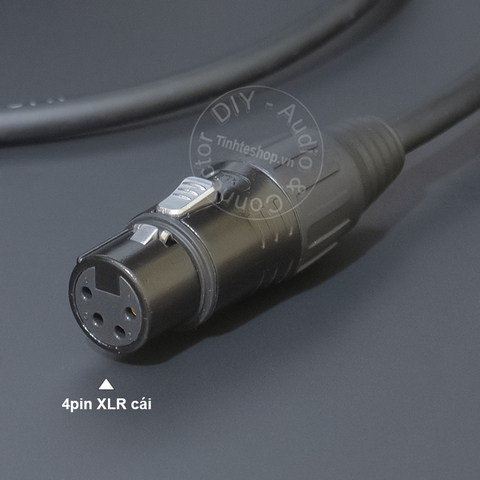 Cáp XLR 4pin đực sang cái 0.2 đến 20 mét - DIY 4pin XLR male to female signal cable